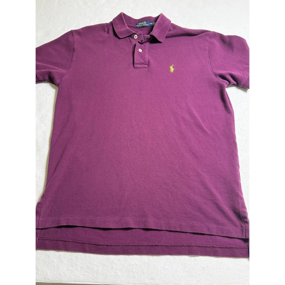 Ralph‎ Lauren Polo purple golf polo short sleeves golf shirt casual size Medium